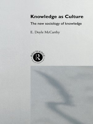 cover image of Knowledge as Culture